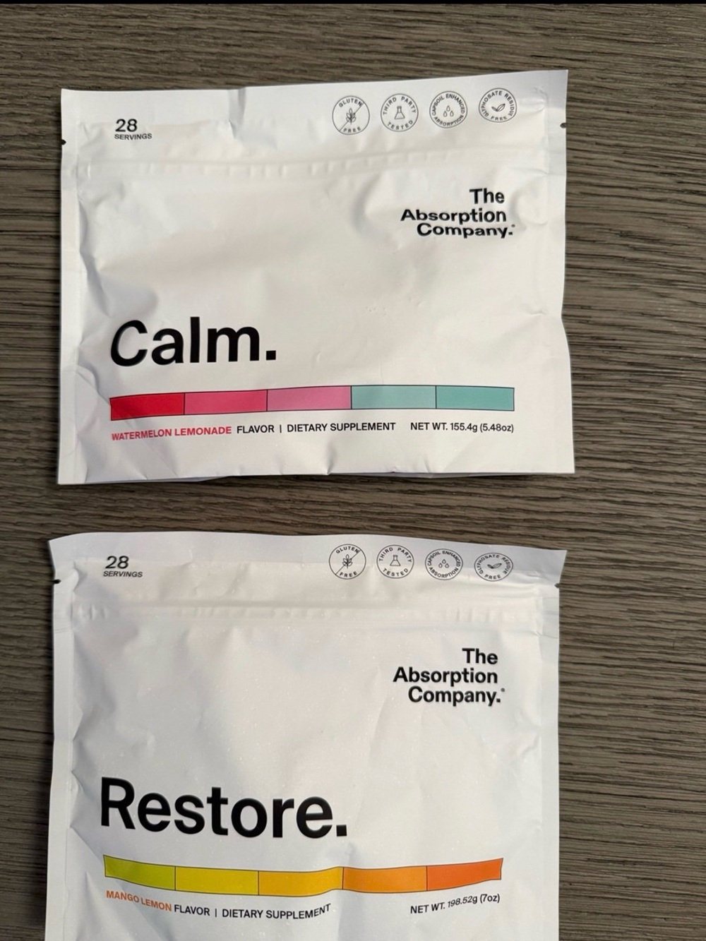 The Absorption Company Detox & Destress Stack - Calm & Restore NWT Sealed